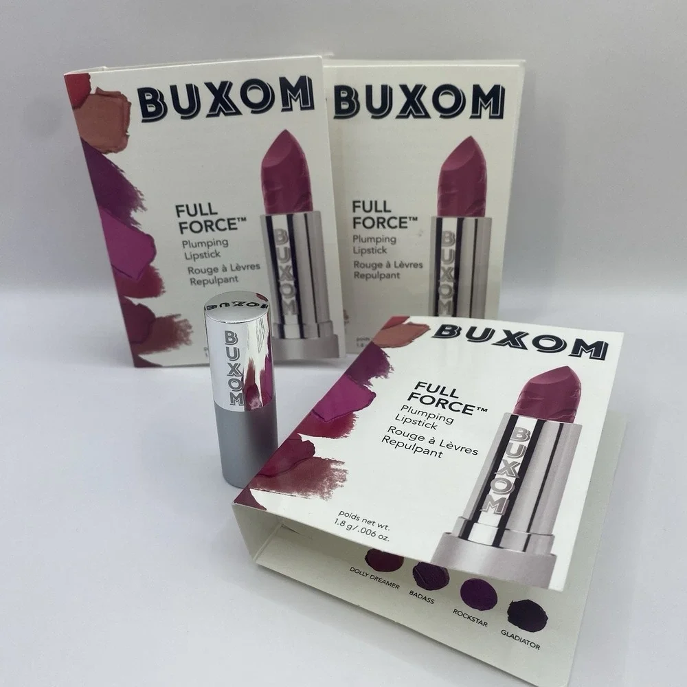 3x Buxom Full Force Plumping Lipstick 1.8g Travel Mini Dolly Dreamer New
